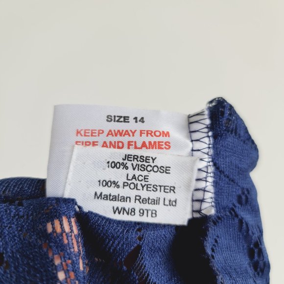 Papaya Navy Gold Floral Short Sleeve Top UK 14 Back Zip - Picture 6 of 6